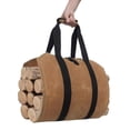 thumbnail image 1 of Bolsa De Transporte De Leña De Lona Encerada De Alta Resistencia, Bolsa De Mano De Transporte De Troncos De Gran Espacio Con Asas Para Transporte De Leña De Interior Y Exterior Sweethay HA035331-00, 1 of 6