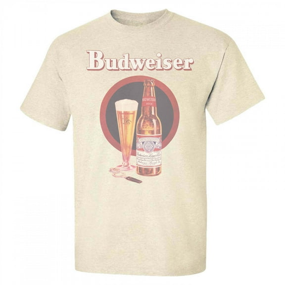 Budweiser Vintage Ad Tan Colorway T-Shirt-Large