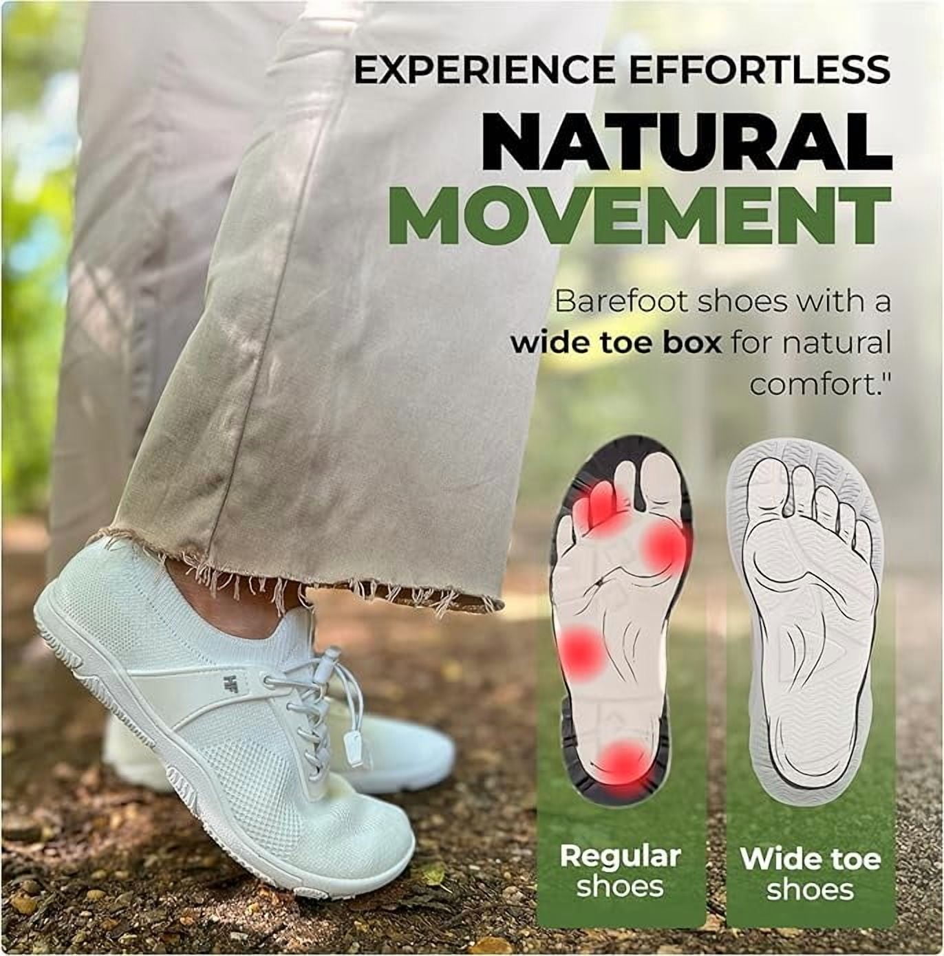 Hike Footwear Theora Pro Barefoot Shoes - Wide Toe Box, Breathable Lightweight Ergonomic Shoes for Walking & Hiking, Non-Slip Durable Sole, Zero Drop for Women and Men