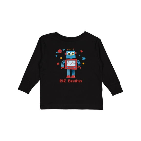 Inktastic Robot Big Brother II Boys Long Sleeve Toddler T-Shirt