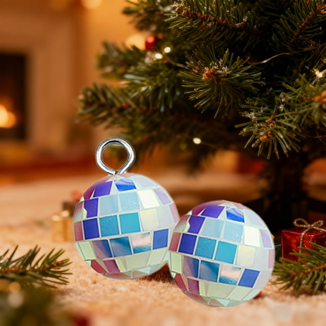 Bola De Parche De Plástico Bola De Discoteca De Plástico Multicolor Grande, Decoración Reflectante Colgante Para Fiestas, Festivales, Bodas, Navidad Y Graduaciones, 3x3x3cm (1 Unidad) Rkxzt