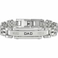 thumbnail image 4 of Stainless Steel 8.5In Polished With Cz Dad Bracelet (8.5 X 12) Made In China -Jewelry By Sweet Pea, 4 of 8