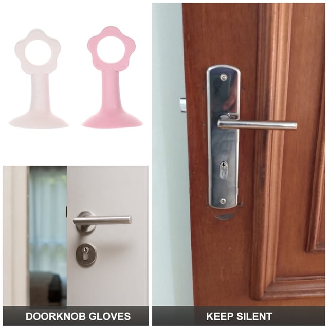 unbranded 4Ud Tope Para Manija De Puerta En Silicona Flexible Para Evitar Golpes En Pared