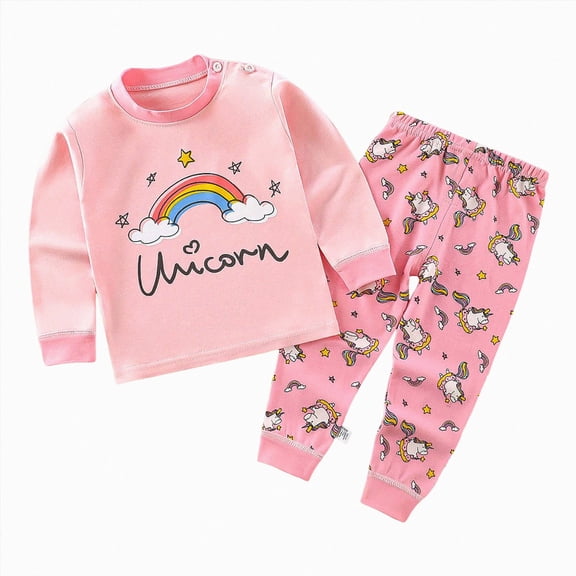 UAYOTSE Toddler Baby Boys Girls Pajamas Cotton 2 Piece Short Sleeve Pjs Kids Summer Sleepwear Clothes Set 12Months-10Years ,Sizes 12-18 Months