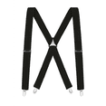 thumbnail image 2 of Buyless Fashion Suspenders for Men - 48" Elastic Adjustable Straps 1 1/4" - X Back - 5104-Black, 2 of 7