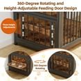 thumbnail image 5 of Huloretions 41 Inch Dog Crate Furniture, Metal Crate with Half Opening Shelf, Heavy Duty Dog Kennel with Adjustable Raised Feeder for Large/Medium Dog, 5 of 7