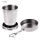 thumbnail image 1 of Naiovety Taza Hi.FANCY, taza de agua plegable de acero inoxidable, taza plegable para acampar, suministros para beber al aire libre Kits de desorden para acampar Blanco 150ML, 1 of 6