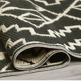thumbnail image 6 of Fab Habitat Boho Neutral Tribal Outdoor Rug - Waterproof, Fade Resistant, Crease-Free, Reversible - Premium Recycled Plastic - Patio Porch Balcony Deck - Kilimanjaro Black - 8x10 ft, 6 of 12