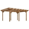 thumbnail image 3 of Outsunny 12' x 16' Wooden Pergola, Outdoor Gazebo for Vines, Brown, 3 of 10