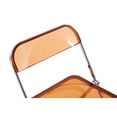 thumbnail image 3 of Luxury Modern Acrylic Folding Chairs-INCLAKE Transparent Clear Folding Chair-Acrylic Stackable Crystal Seat-PC Plastic Living Room Seat-Chrome Frame Accent Side Chair for Outside Inside-Yellow, 3 of 7