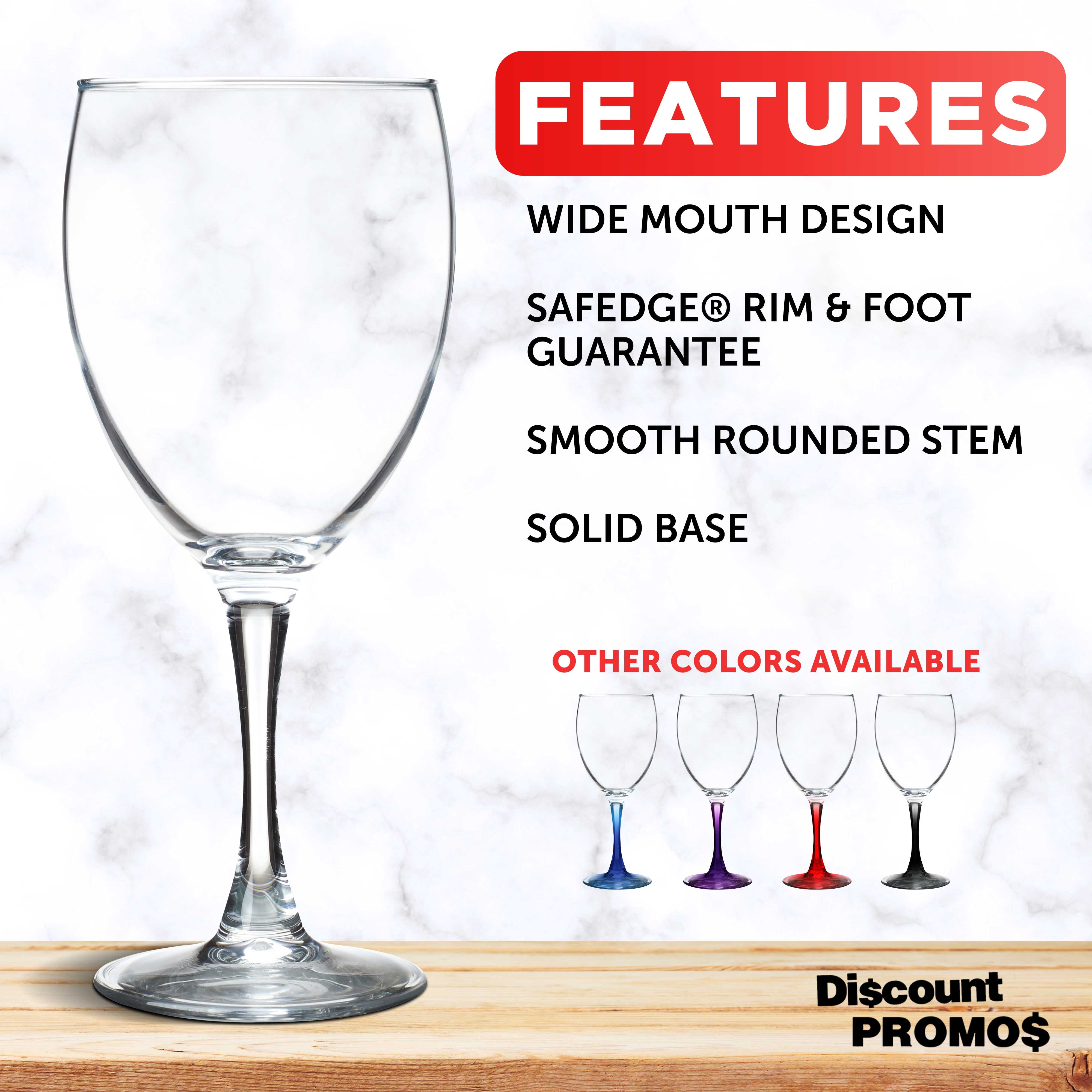 Nuance ARC 10.5 oz Red and White Wine Glasses (Set of 10)