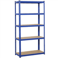 thumbnail image 2 of Yaheetech Metal 5 Tier Storage Rack with Adjustable Shelves, Blue, 2 of 9