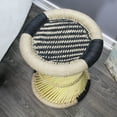thumbnail image 3 of Natural Geo Moray Decorative Handwoven Jute Stool in Black Striped (Set of 2), 3 of 5