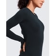 thumbnail image 5 of CRZ YOGA Seamless Long Sleeve Shirts for Women Workout Athletic Running Yoga Tops Breathable Tshirt, 5 of 7