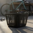 thumbnail image 3 of predolo Plastic Bike Basket with Lid Large Capacity Rear Cycle Basket Dense Mesh Design for Students, Commuters, Cycling, 3 of 10