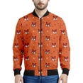 thumbnail image 4 of Bonita chaqueta con cremallera y estampado de zorro para hombre, divertida chaqueta con estampado 3D de animales, de manga larga, informal, holgada, para primavera y otoño, 4 of 4