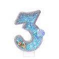 thumbnail image 3 of 1PC Blue Shell Glitter Crown Number Cake Toppers  Birthday Wedding Cakes Dessert, 3 of 6