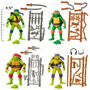 Teenage Mutant Ninja Turtles Mutant Mayhem Movie Turtle Basic Figure Bundle