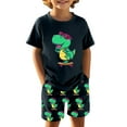 thumbnail image 2 of MIASHUI Ensembles et Tenues pour Garçons Imprimé Dinosaure Ensemble Haut à Manches Courtes Col Rond et Shorts pour Tenue Décontractée Âges 4-12 pour Activités Quotidiennes et Extérieures, 2 of 3