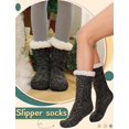 thumbnail image 2 of Calcetines Sandsuced Fuzzy Fluffy Cozy para invierno para mujer, negros, 2 of 6