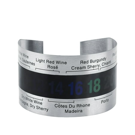 Termómetro LCD for Vino - Botella de Acero Inoxidable Cerveza Vino Tinto Pulsera Sensor de Temperatura