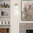 thumbnail image 7 of Westinghouse Lighting 6127600 Dorney One Light Wall Fixture, Champagne Brass & Frosted Glass, 7 of 7
