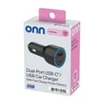 thumbnail image 6 of (2 pack) Onn 32W Dual USB-C and USB-A Port Car Fast Charger, USB-IF Certified, Compact Design, 6 of 13