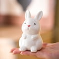 thumbnail image 6 of Jierger Easter Bunny Ceramic Ornament Set with Carrot Design, Cute Desktop Decor for Home, Office, Shelf and Entryway, Suitable for Easter and Christmas, 6 of 7