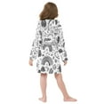 thumbnail image 7 of FORMRS Niños Bathrobe Unisex Hooded Robe Soft Plush Pajamas Sleepwear, Size 2-3T, Clouds and Suns, 7 of 7