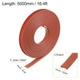 thumbnail image 2 of Uxcell 12mm x 5000mm Flexible TPE Self Adhesive U-Shape Veneer Edging Edge Banding Brown, 2 of 6