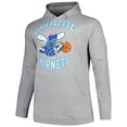 thumbnail image 2 of Men's Mitchell & Ness Heather Gray Charlotte Hornets Hardwood Classics Big & Tall Pullover Hoodie, 2 of 3