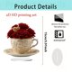 thumbnail image 2 of CaiYueKe Romantic Heart Teacup Acrylic Ornament Decorative Gift for Couples Valentine's Day Anniversary Wedding Home Decor Kitchen Desk Tabletop Decoration Love Present Souvenir Collectible, 2 of 9