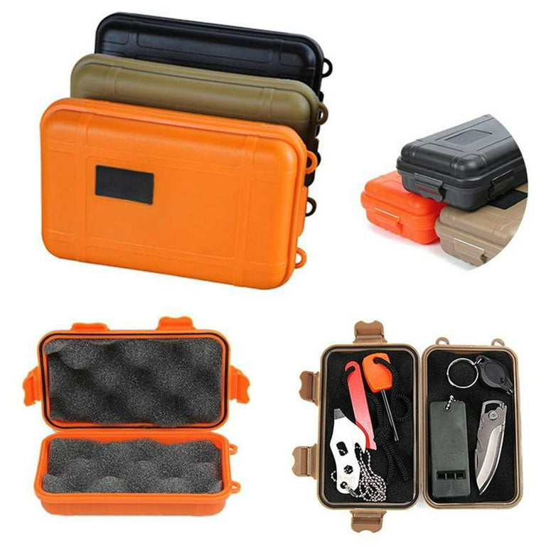 Outdoor Shockproof Waterproof Box Survival Airtight Case Holder For Storage  Matches Small Tools Edc Travel Sealed Containers Q0Z8