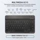 thumbnail image 4 of Teclado Bluetooth Guiheng ultradelgado recargable de 25 cm negro, 4 of 7