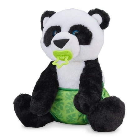 UPC: 0000772304535 | Melissa & Doug 11-Inch Baby Panda Plush Stuffed Animal with Pacifier Diaper Baby Bottle