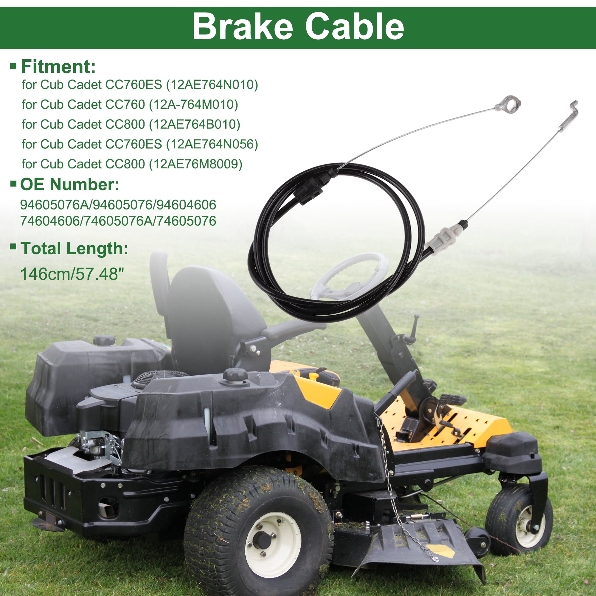 Unique Bargains Brake Cable for Cub Cadet and for Troy-Bilt Lawn Mowers 57 Inch