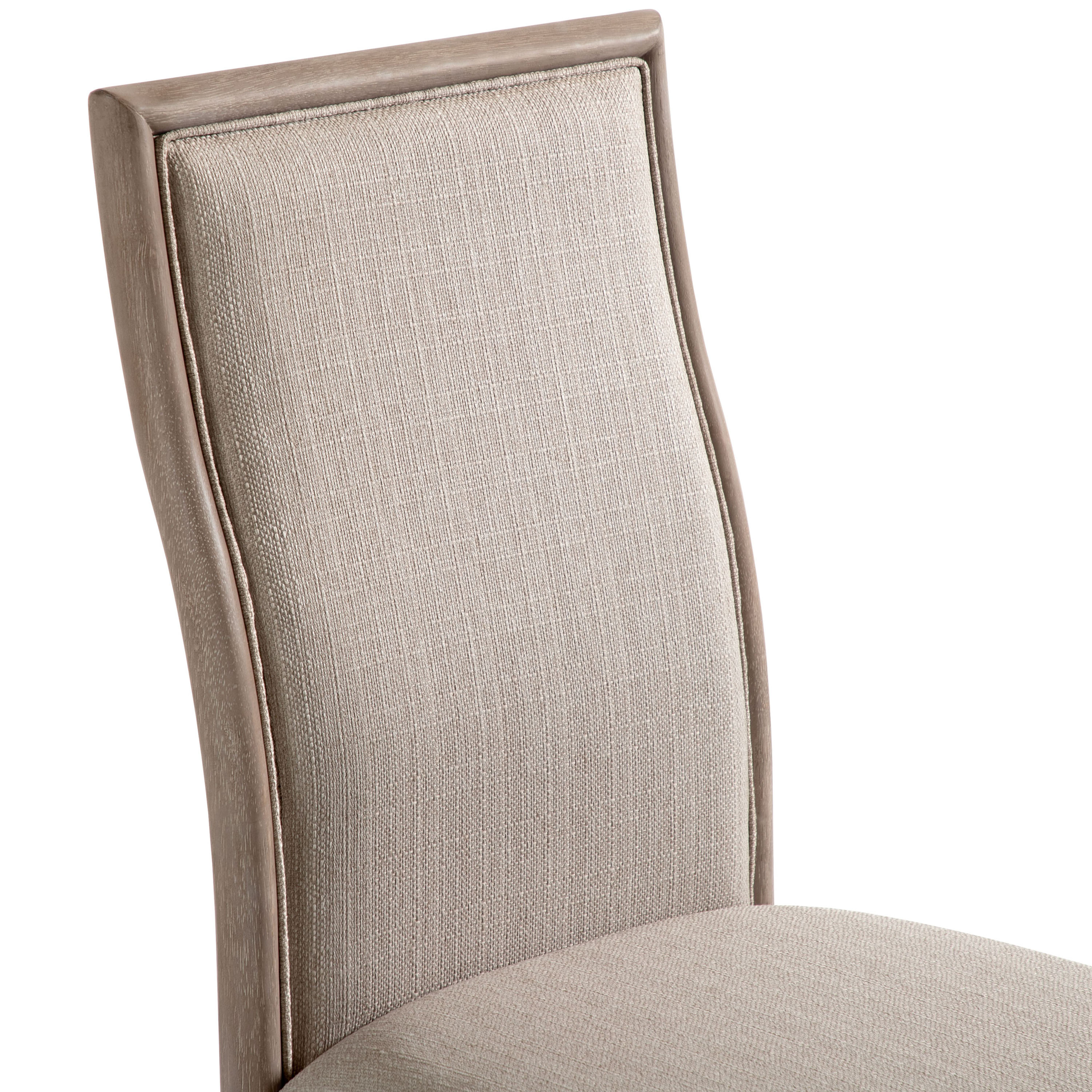 Furniture of America Flin Upholstered Solid Wood Side Chairs, Set of 2, Natural Ash