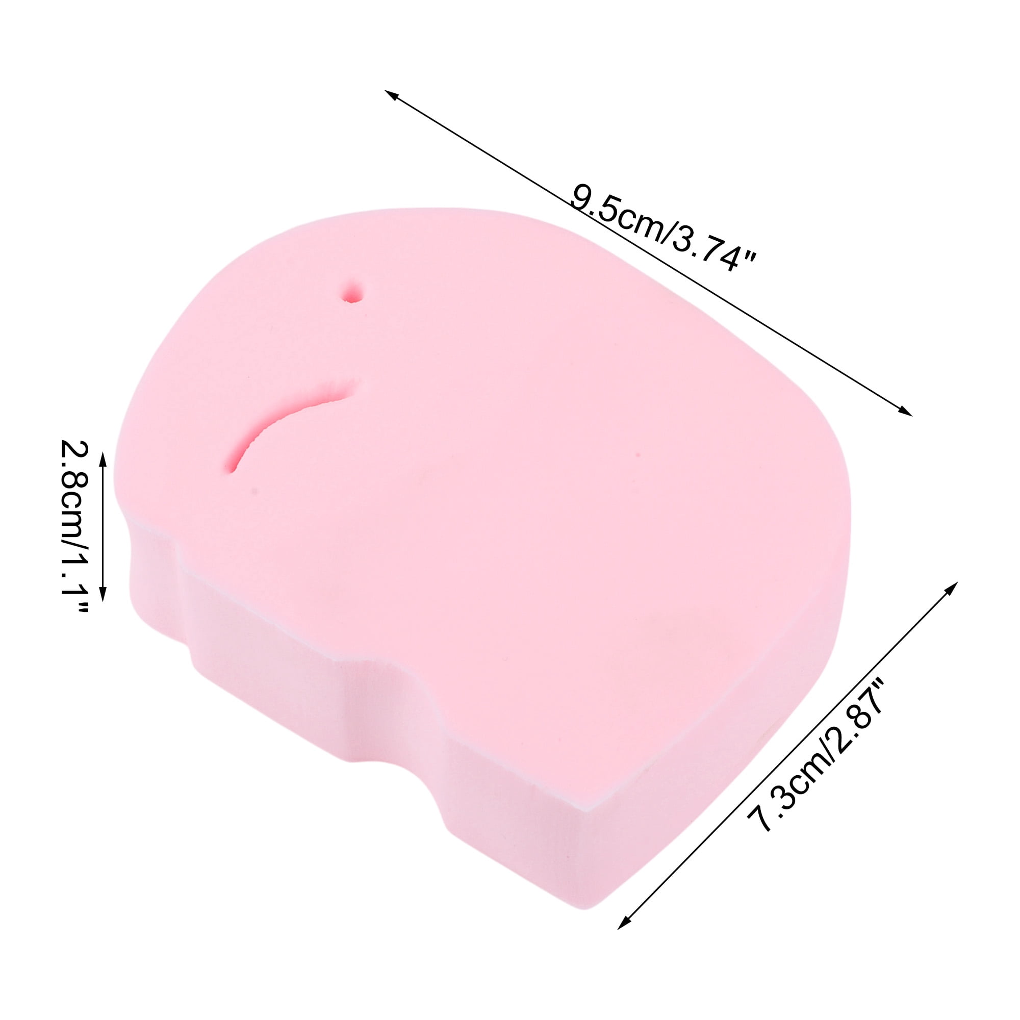 Unique Bargains Elephant Shape Bath Sponge Body Scrubber 1 Pc Pink