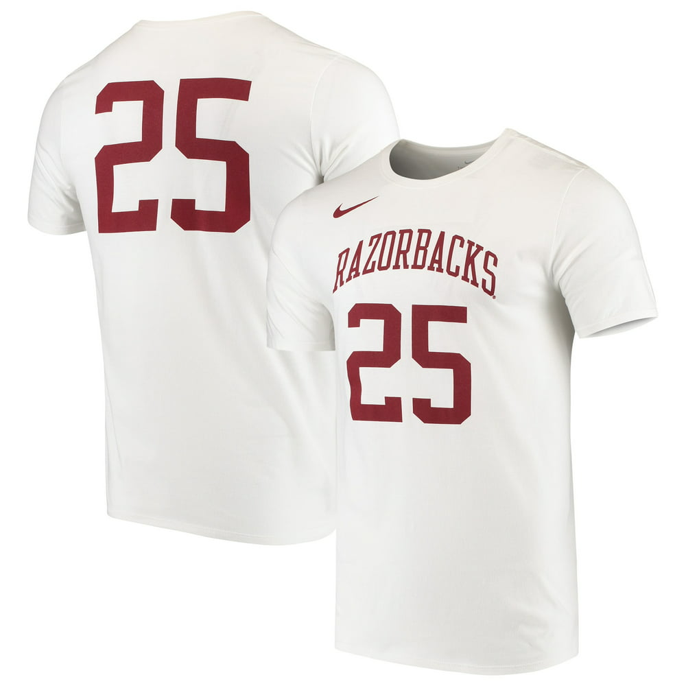 Arkansas Razorbacks Nike Throwback Basketball T-Shirt - White - Walmart ...