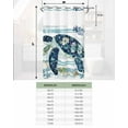 thumbnail image 6 of No Hook Shower Curtains with Snap in Liner, Blue Teal Coastal Waterproof Fabric Shower Curtain, Sea Turtle Summer Beach Starfish Double Layers & See-Through Top Window Bathroom Curtains 54''x78'', 6 of 6