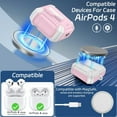 thumbnail image 4 of AirPods 4 Case,【Built-in Invisible Bracket】 Secure Lock Case [Compatible with MagSafe] for AirPods 4th Generation 2024 wiht Cleaning Kit,Auto-Open,Military Grade Protective, 4 of 6