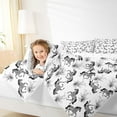 thumbnail image 4 of Manfei Farm Aniaml Horse Full Size Comforter Sets,Rustic Western Trbal Bedding Comforter Set,White Gray Bedding Sets For Boys Kids,Luxury Bedroom Decor Reversible,3-Piece, 4 of 8