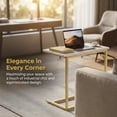 thumbnail image 6 of C Shape End Table 2 PCS,Sofa Side End Table C Shape for Living Room,Couch Table,Marble, 6 of 13