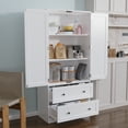 thumbnail image 4 of 64.2" Tall White Kitchen Pantry Cabinet, Kitchen Storage Cabinet with Doors and Drawers, Freestanding Wooden Storage Cabinet for Kitchen, Dining Room, 4 of 7