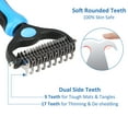 thumbnail image 4 of Pet Grooming Dematting Brush Undercoat Rake for Dogs & Cats 2 Sided Professional Grooming Tool, 4 of 6