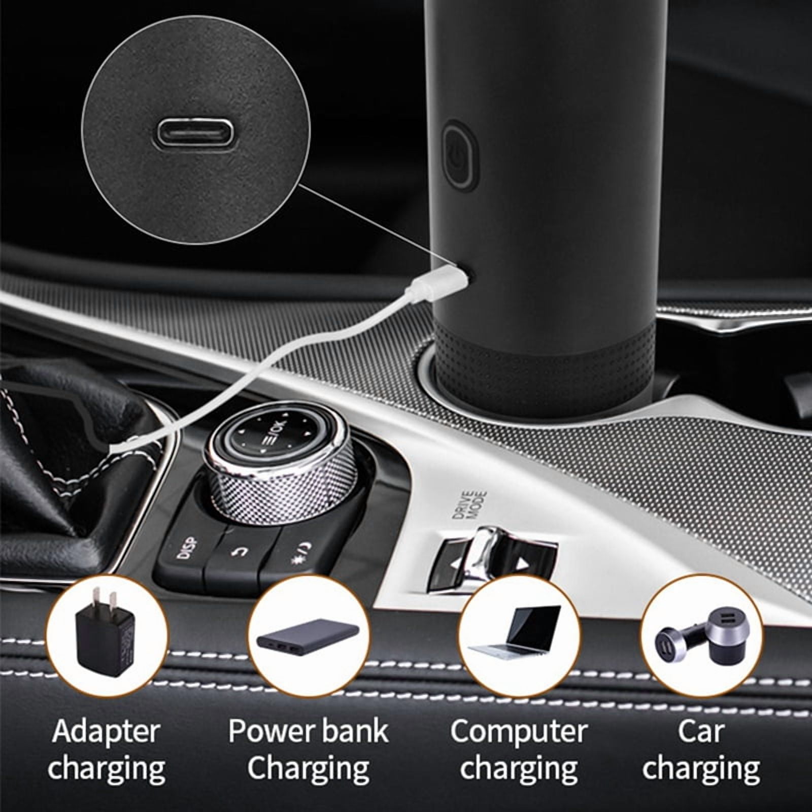 Portable Electric Espresso Machine with Travel Bag Portable Coffee Maker for Travel Self-Heating Car Espresso Maker C