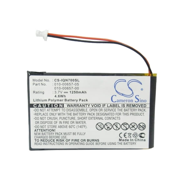 1250mAh Garmin 010-00657-10 010-00657-05 010-00657-00 Battery for Nuvi 700 ( 2 wires )