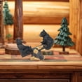 thumbnail image 3 of Teeter Totter Bears Figurine – Two Resin Bears on a Seesaw Sculpture – Rustic Tabletop Décor for Cabin Home – Charming Wildlife Accent and Heartwarming Gift for Nature Lovers and Collectors, 3 of 9