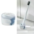 thumbnail image 2 of 2 Pcs Marble Grain Ceramics Toothbrush Holder Ring Toothbrush Storage Rack Toothbrush Holder Stand for Home Kitchen Bathroom (Blue), 2 of 10