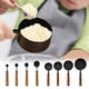 thumbnail image 1 of Utensilios De Repostería Juego de 4 tazas medidoras de acero inoxidable con mango de madera para hornear y cocinar. Rkxzt, 1 of 8